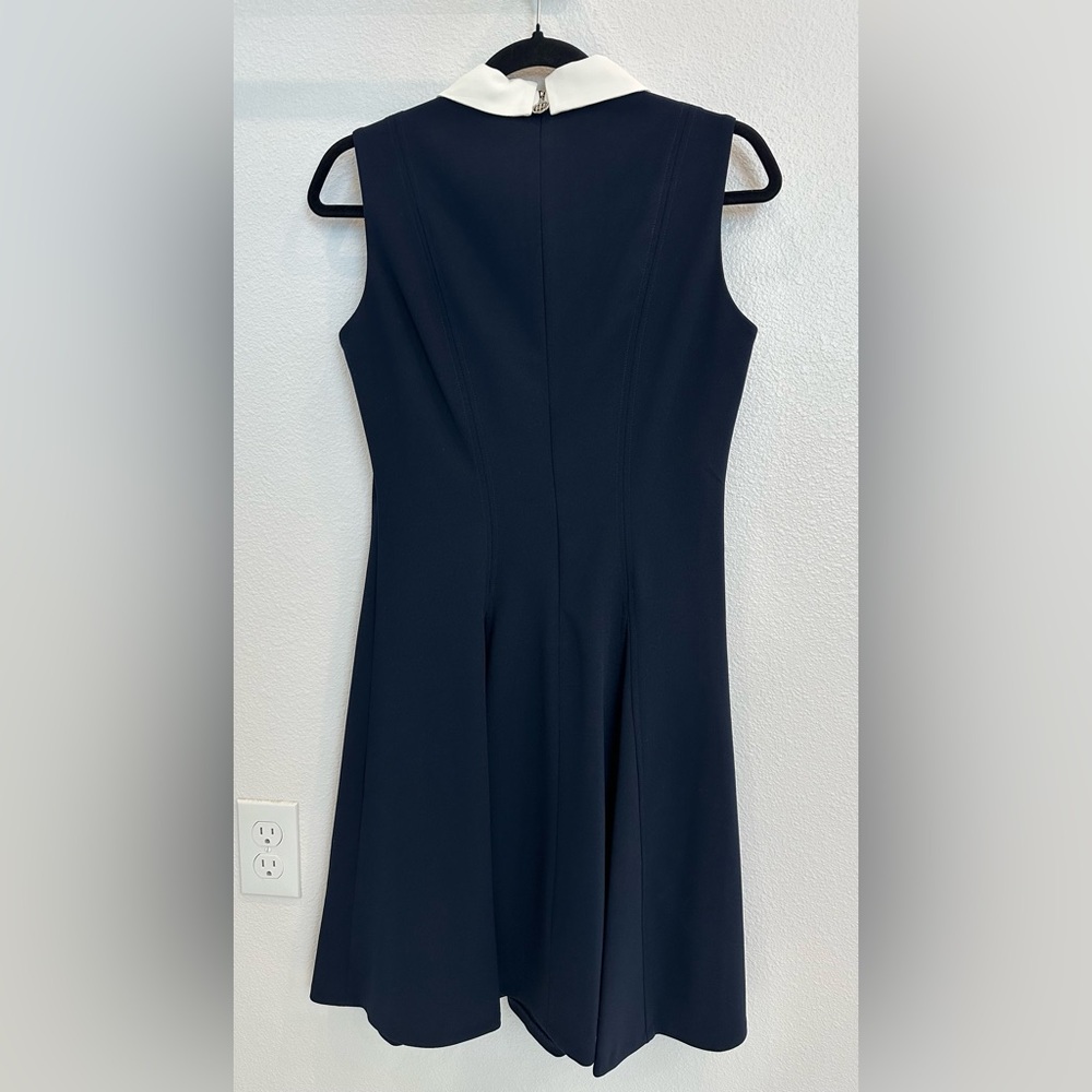 Tommy Hilfiger Black Dress with White Collar and Silver Buttons - Picture 2 of 7